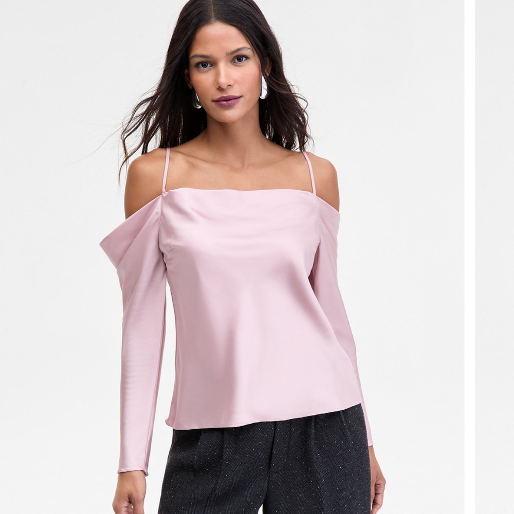 NWT INC International Concepts Light Pink Off-Shoulder Blouse
